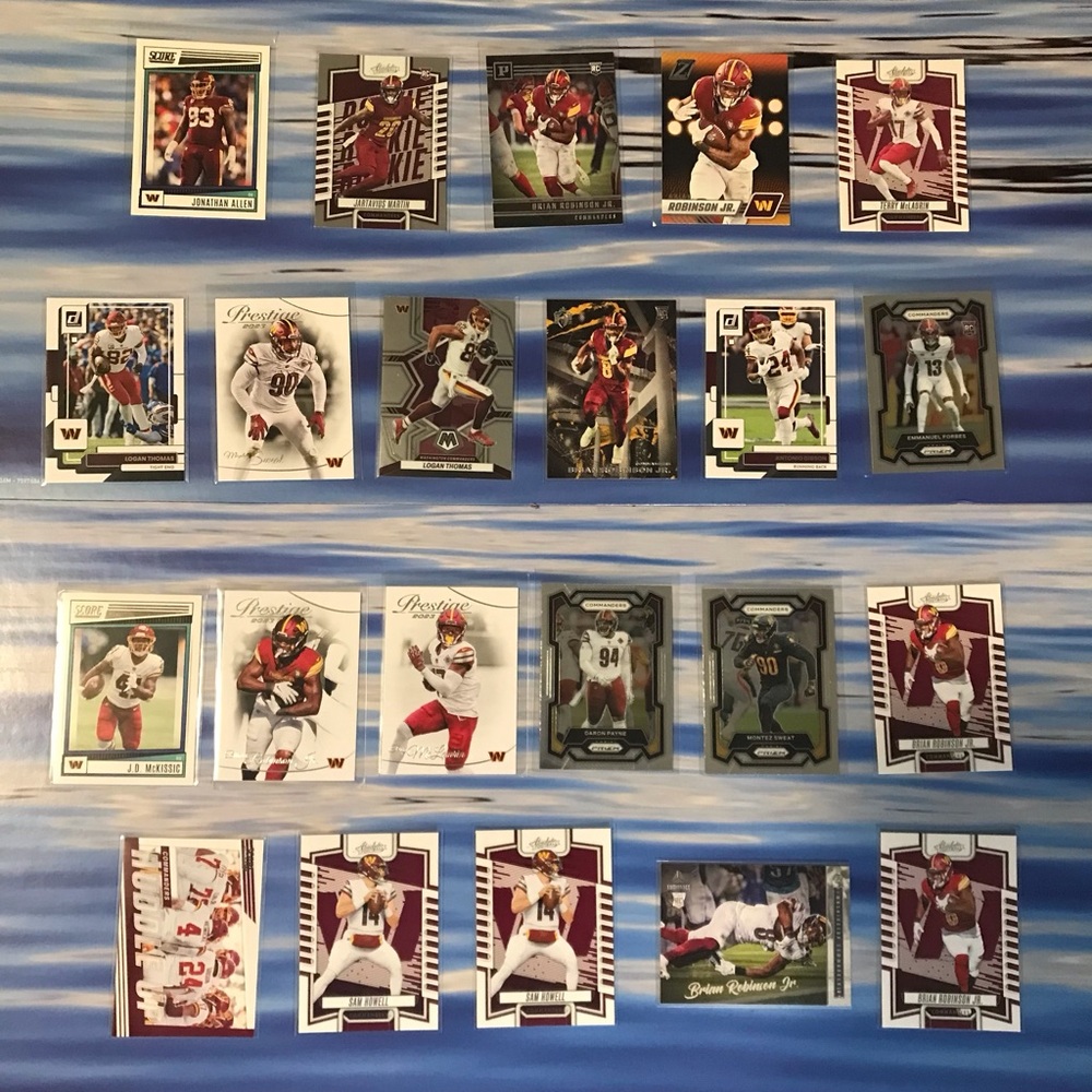 22 Washington Commanders NFL Card Lot